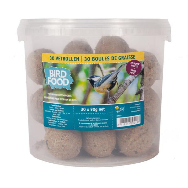 Bird Food Fat balls in Bucket 30x 90g Bird Food Fat balls in Bucket 30x 90g