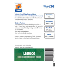 Lettuce French Salad Leaves Mixed Lettuce French Salad Leaves Mixed