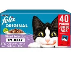 Felix Original Mixed Selection In Jelly Cat Food Felix Original Mixed Selection In Jelly Cat Food