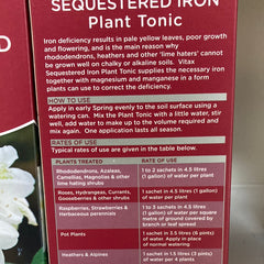 Sequestered iron plant tonic Sequestered iron plant tonic