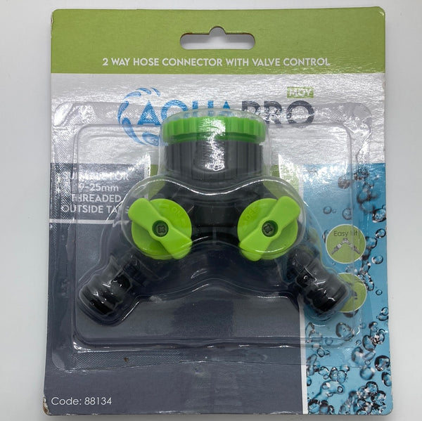 2 way hose connector with valve control 2 way hose connector with valve control