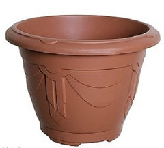 WHITEFURZE 33CM ROUND VENETIAN PLANTER TERRACOTTA