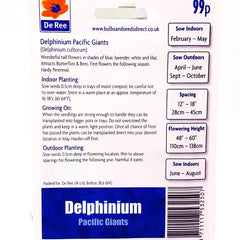 Delphinium Pacific Giants
