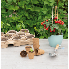 Biodegradable pots 6cm round 14pcs