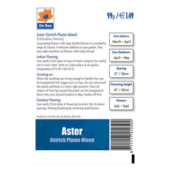 De Ree Aster Ostrich Plume Mixed