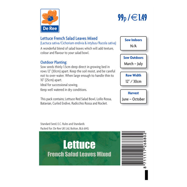 Lettuce French Salad Leaves Mixed