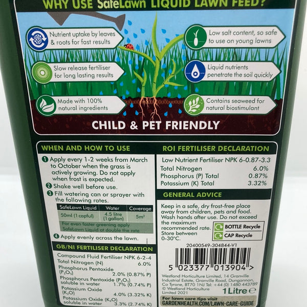 Safe lawn Natural liquid lawn feed