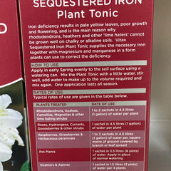 Sequestered iron plant tonic