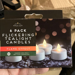 6pk t light candle