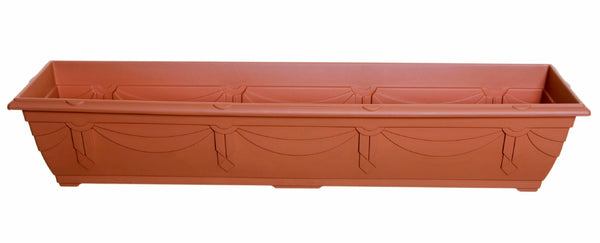 WHITEFURZE 90CM VENETIAN WINDOW BOX TERRACOTTA